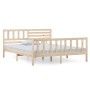 Estructura de cama de madera maciza 140x190 cm de vidaXL, Camas y somieres - Ref: Foro24-3101133, Precio: 133,28 €, Descuento: %