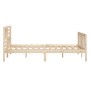 Solid wood bed frame 140x190 cm by vidaXL, Beds and slatted bases - Ref: Foro24-3101133, Price: 133,28 €, Discount: %