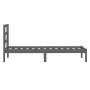 Estructura de cama individual madera maciza gris 90x190 cm de vidaXL, Camas y somieres - Ref: Foro24-3101185, Precio: 132,99 ...