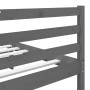 Gray solid wood double bed frame 135x190 cm by vidaXL, Beds and slatted bases - Ref: Foro24-3101260, Price: 170,99 €, Discoun...