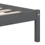 Solid gray pine wood bed frame 160x200 cm by vidaXL, Beds and slatted bases - Ref: Foro24-3101230, Price: 162,99 €, Discount: %