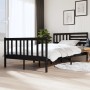 Estructura de cama de madera maciza negra 120x200 cm de vidaXL, Camas y somieres - Ref: Foro24-3101152, Precio: 191,23 €, Des...