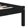 Estructura de cama de madera maciza de pino negro 140x190 cm de vidaXL, Camas y somieres - Ref: Foro24-3101202, Precio: 164,3...