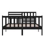 Black solid wood bed frame 140x200 cm by vidaXL, Beds and slatted bases - Ref: Foro24-3101157, Price: 205,91 €, Discount: %