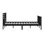 Black solid wood bed frame 140x200 cm by vidaXL, Beds and slatted bases - Ref: Foro24-3101157, Price: 205,91 €, Discount: %