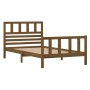 Estructura de cama madera maciza marrón miel 100x200 cm de vidaXL, Camas y somieres - Ref: Foro24-3101146, Precio: 118,46 €, ...