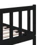 Black solid wood bed frame 140x200 cm by vidaXL, Beds and slatted bases - Ref: Foro24-3101157, Price: 205,91 €, Discount: %