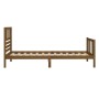 Estructura de cama madera maciza marrón miel 100x200 cm de vidaXL, Camas y somieres - Ref: Foro24-3101146, Precio: 118,46 €, ...