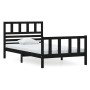 Estructura de cama madera maciza negro 100x200 cm de vidaXL, Camas y somieres - Ref: Foro24-3101147, Precio: 144,79 €, Descue...