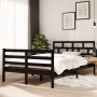 Estructura de cama madera maciza de pino negro 120x200 cm de vidaXL, Camas y somieres - Ref: Foro24-3101282, Precio: 165,52 €...