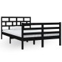 Estructura de cama madera maciza de pino negro 120x200 cm de vidaXL, Camas y somieres - Ref: Foro24-3101282, Precio: 165,52 €...