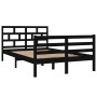 Estructura de cama madera maciza de pino negro 120x200 cm de vidaXL, Camas y somieres - Ref: Foro24-3101282, Precio: 165,52 €...