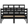 Estructura de cama madera maciza de pino negro 120x200 cm de vidaXL, Camas y somieres - Ref: Foro24-3101282, Precio: 165,52 €...