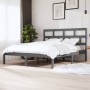 Estructura de cama de madera maciza gris super king 180x200 cm de vidaXL, Camas y somieres - Ref: Foro24-3101235, Precio: 175...