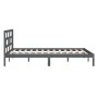 Estructura de cama de madera maciza gris super king 180x200 cm de vidaXL, Camas y somieres - Ref: Foro24-3101235, Precio: 175...