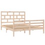 Solid pine wood bed frame 160x200 cm by vidaXL, Beds and slatted bases - Ref: Foro24-3101293, Price: 145,33 €, Discount: %