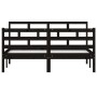 Solid black pine wood bed frame 140x190 cm by vidaXL, Beds and slatted bases - Ref: Foro24-3101267, Price: 165,19 €, Discount: %