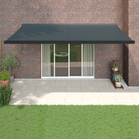 Retractable aluminum awning and anthracite gray fabric 5x3 m by vidaXL, Awnings - Ref: Foro24-3154565, Price: 683,48 €, Disco...