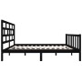 Estructura de cama de madera maciza de pino negro 160x200 cm de vidaXL, Camas y somieres - Ref: Foro24-3101362, Precio: 194,9...