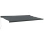 Toldo retráctil aluminio y tela gris antracita 5x3 m de vidaXL, Toldos - Ref: Foro24-3154565, Precio: 683,48 €, Descuento: %