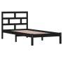 Solid black pine wood bed frame 90x200 cm by vidaXL, Beds and slatted bases - Ref: Foro24-3101207, Price: 107,99 €, Discount: %