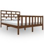 Honey brown solid pine wood bed frame 140x200 cm by vidaXL, Beds and slatted bases - Ref: Foro24-3101351, Price: 169,58 €, Di...