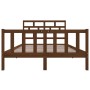 Honey brown solid pine wood bed frame 140x200 cm by vidaXL, Beds and slatted bases - Ref: Foro24-3101351, Price: 169,58 €, Di...