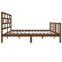 Honey brown solid pine wood bed frame 140x200 cm by vidaXL, Beds and slatted bases - Ref: Foro24-3101351, Price: 169,58 €, Di...