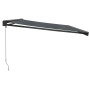 Toldo retráctil aluminio y tela gris antracita 5x3 m de vidaXL, Toldos - Ref: Foro24-3154565, Precio: 683,48 €, Descuento: %