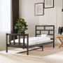 Estructura de cama madera maciza de pino gris 100x200 cm de vidaXL, Camas y somieres - Ref: Foro24-3101340, Precio: 118,64 €,...