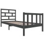 Estructura de cama madera maciza de pino gris 100x200 cm de vidaXL, Camas y somieres - Ref: Foro24-3101340, Precio: 118,64 €,...