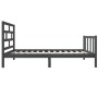 Estructura de cama madera maciza de pino gris 100x200 cm de vidaXL, Camas y somieres - Ref: Foro24-3101340, Precio: 118,64 €,...