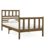 Honey brown solid wood bed frame 75x190 cm by vidaXL, Beds and slatted bases - Ref: Foro24-3101116, Price: 109,99 €, Discount: %