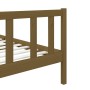 Honey brown solid wood bed frame 75x190 cm by vidaXL, Beds and slatted bases - Ref: Foro24-3101116, Price: 109,99 €, Discount: %