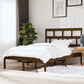 Honey brown solid wood bed frame 150x200 cm by vidaXL, Beds and slatted bases - Ref: Foro24-3101226, Price: 158,29 €, Discoun...