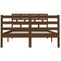 Estructura de cama doble madera maciza marrón miel 120x190 cm de vidaXL, Camas y somieres - Ref: Foro24-3101256, Precio: 160,...