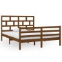 Estructura de cama madera maciza King marrón miel 150x200 cm de vidaXL, Camas y somieres - Ref: Foro24-3101291, Precio: 159,8...