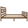 Estructura de cama madera maciza King marrón miel 150x200 cm de vidaXL, Camas y somieres - Ref: Foro24-3101291, Precio: 159,8...