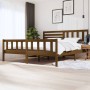 Honey brown solid wood bed frame 200x200 cm by vidaXL, Beds and slatted bases - Ref: Foro24-3101176, Price: 187,60 €, Discoun...