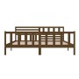 Honey brown solid wood bed frame 200x200 cm by vidaXL, Beds and slatted bases - Ref: Foro24-3101176, Price: 187,60 €, Discoun...