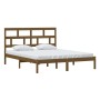 Estructura de cama madera maciza pino marrón miel 160x200 cm de vidaXL, Camas y somieres - Ref: Foro24-3101231, Precio: 169,9...