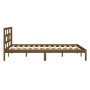 Estructura de cama madera maciza pino marrón miel 160x200 cm de vidaXL, Camas y somieres - Ref: Foro24-3101231, Precio: 169,9...