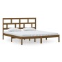 Estructura de cama madera maciza marrón miel 180x200 cm de vidaXL, Camas y somieres - Ref: Foro24-3101236, Precio: 185,87 €, ...