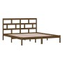 Estructura de cama madera maciza marrón miel 180x200 cm de vidaXL, Camas y somieres - Ref: Foro24-3101236, Precio: 185,87 €, ...