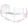 Estructura de cama de madera maciza negra 90x200 cm de vidaXL, Camas y somieres - Ref: Foro24-3100643, Precio: 115,57 €, Desc...