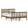 Estructura de cama de madera maciza marrón miel 140x200 cm de vidaXL, Camas y somieres - Ref: Foro24-3101156, Precio: 181,99 ...