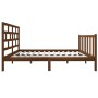 Estructura de cama doble madera maciza marrón miel 120x190 cm de vidaXL, Camas y somieres - Ref: Foro24-3101321, Precio: 143,...