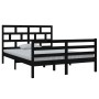 Estructura de cama de madera maciza de pino negro 140x200 cm de vidaXL, Camas y somieres - Ref: Foro24-3101287, Precio: 167,9...