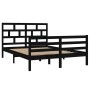 Estructura de cama de madera maciza de pino negro 140x200 cm de vidaXL, Camas y somieres - Ref: Foro24-3101287, Precio: 167,9...