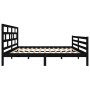 Estructura de cama de madera maciza de pino negro 140x200 cm de vidaXL, Camas y somieres - Ref: Foro24-3101287, Precio: 167,9...